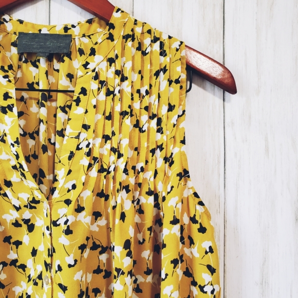 Anthropologie Tops - Anthropologie, Sunday in Brooklyn, yellow, floral